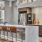 coffee bar with large island and seating