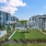 lawn with picnic table adjacent to amazon hub lockers