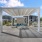 poolside lounge area under pergola
